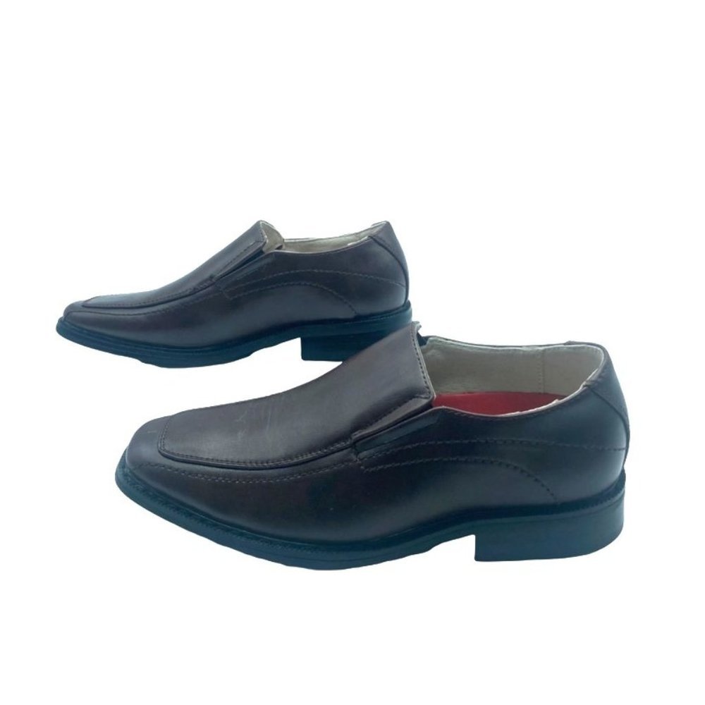 Joseph Allen Boys Size‎ 1 Brown Faux Leather Dress Shoes NWOT Slip On